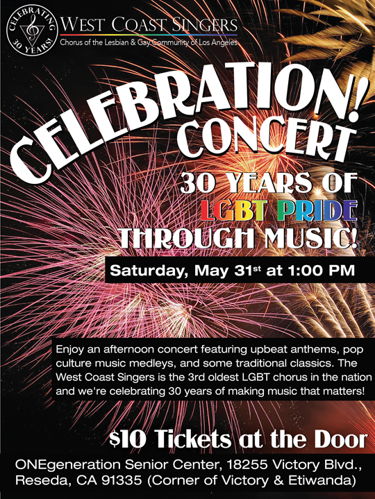 CELEBRATION! 30 YEARS OF LGBT PRIDE THROUGH MUSIC! ENCORE!! — West ...